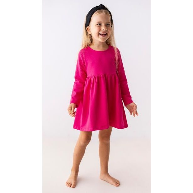 Dívčí teplejší šaty Lily Grey malinové