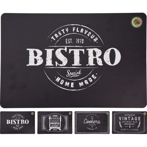 prostírání 42x29cm, ČERNÉ, 4druhy, plast