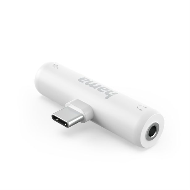 Hama audio adaptér USB-C na jack 3,5 mm, aktivní, USB-C napájení
