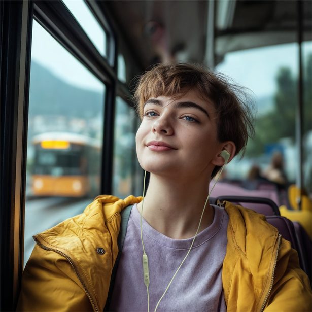 Hama USB-C sluchátka s mikrofonem Curly, špunty, zelená