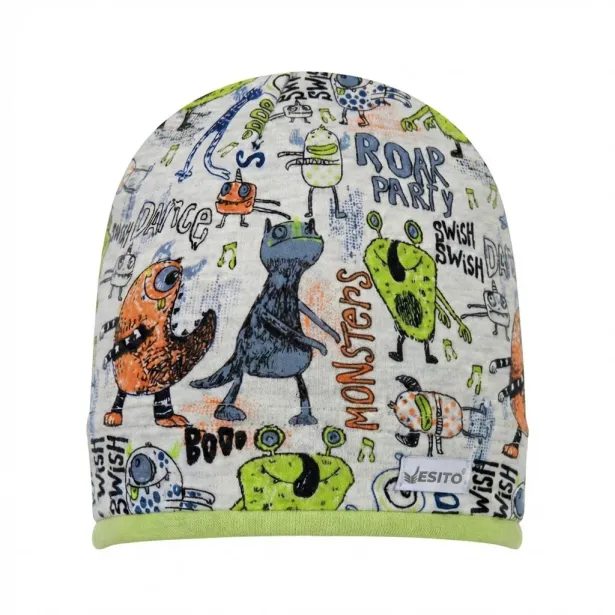 ESITO Dětská čepice Monsters - zelená