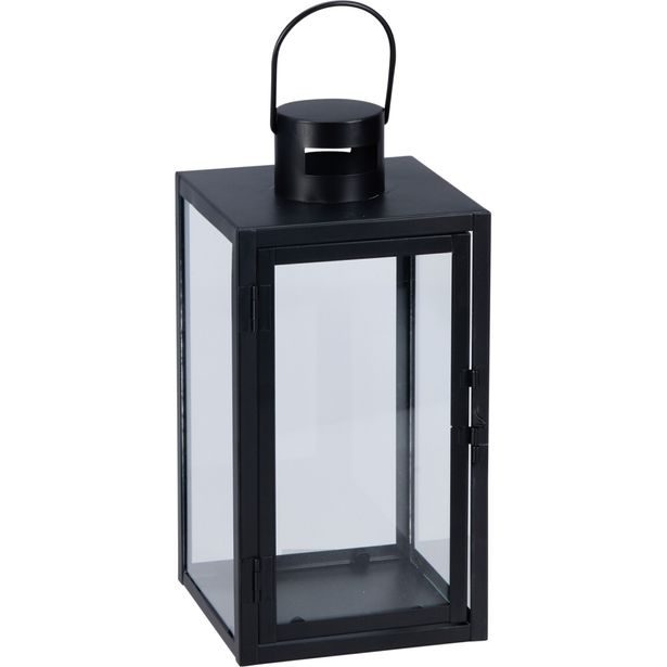PROGARDEN Lucerna kovová sada 2 ks 18 / 14 cm černá KO-NB1251560