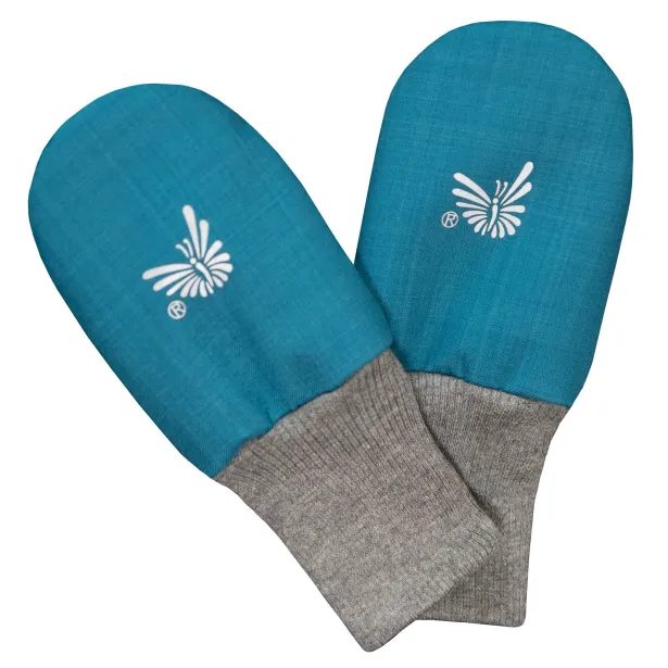 ESITO Zimní bezpalcové rukavice softshell s beránkem Petrol - petrolejová