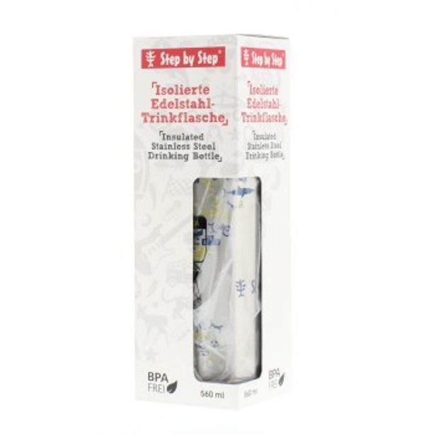 Nerezová láhev /Termoska/ na pití z nerezové oceli 0,56 l, modro žlutá