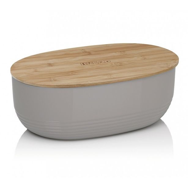 KELA Chlebník NAMUR plast / dřevo šedá KL-12062