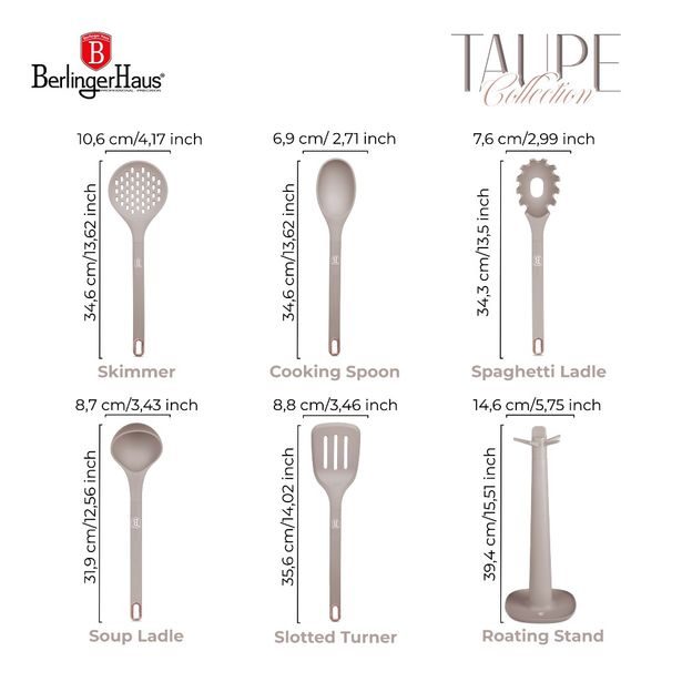 BERLINGERHAUS Kuchyňské náčiní sada 6 ks Taupe Collection BH-8618