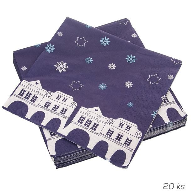 Ubrousek papír DOMKY 20 ks 33x33 cm