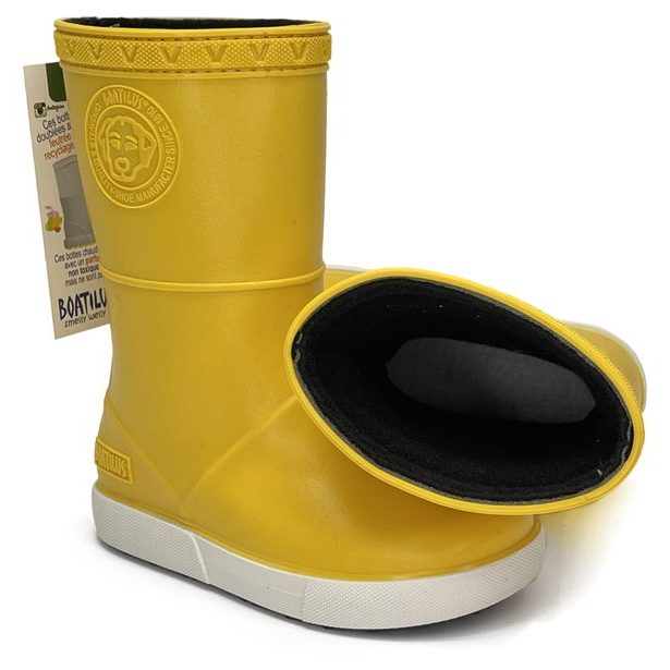 Dětské zateplené holínky BOATILUS PENGUY-A C žluté