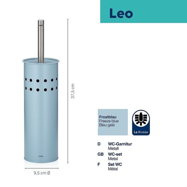 KELA WC sada Leo světle modrá KL-23113