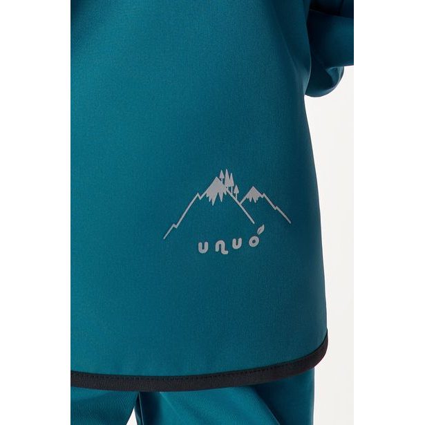 Unuo, Dětská softshellová bunda s fleecem Street, Kobaltová, Hory kluk