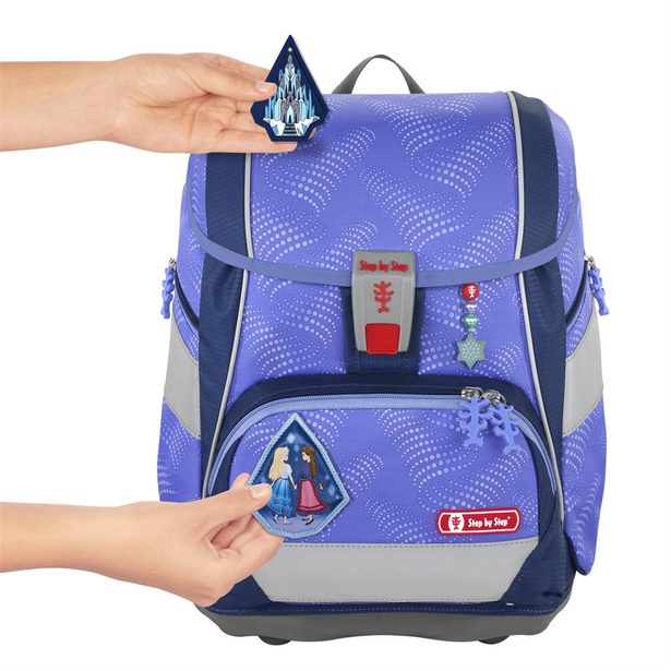 Školní aktovka/batoh 2V1 pro prvňáčky – 6dílný set, Step by Step Ledové království, certifikát AGR