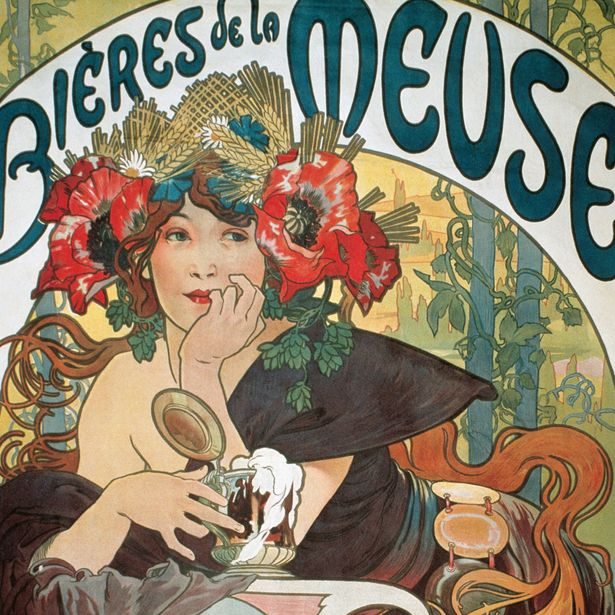 Poznámkový kalendář Alfons Mucha 2023, 30 × 30 cm Baagl