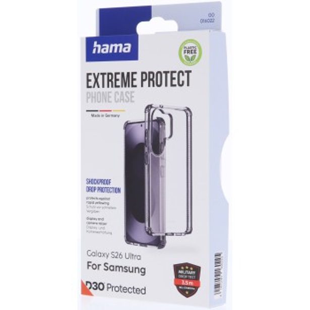 Hama Extreme Protect, kryt pro Samsung Galaxy S26 Ultra, D3O®, nežloutne, průhledný