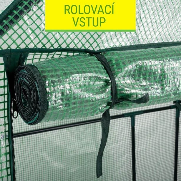 KINZO Zahradní foliovník se vstupem 6 polic 195x73x143 mm ED-219566