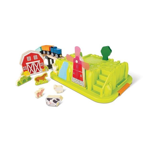 Hape Vláčkodráha set v boxu - Farma