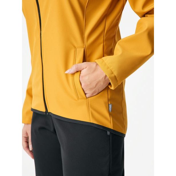 Unuo, Dámská softshellová bunda s fleecem Slim, Hořčicová