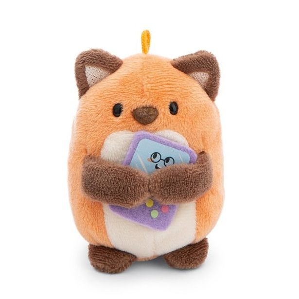 NICI NICI plyš MyMochi Liška Geeks 8cm v kostýmu žabky a videohrou, set dárkové balení 8,5x6,5x10cm