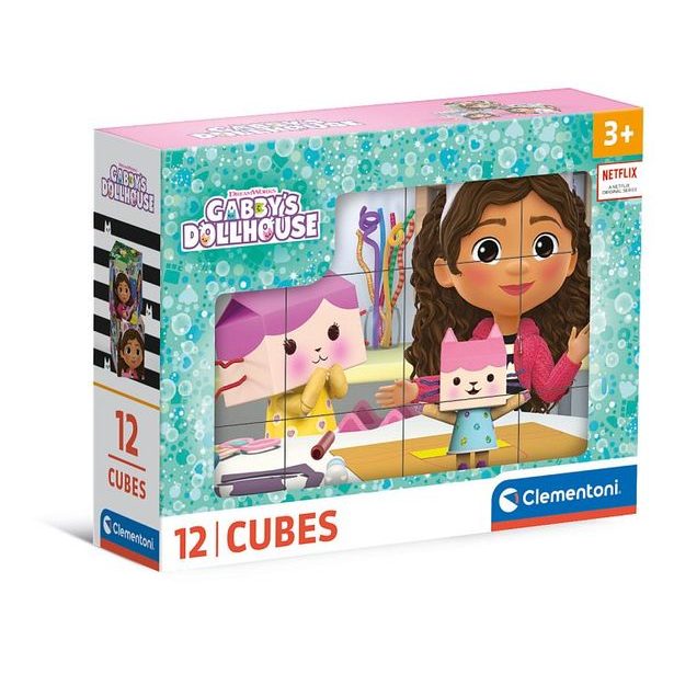 CLEMENTONI Kubus - Gabby´s Dollhouse, 12 kostek