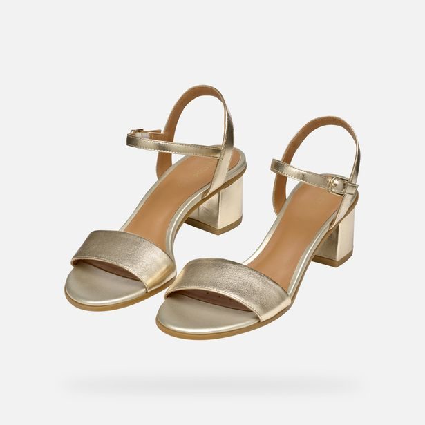 Zlaté dámské sandály Geox Aurely 50