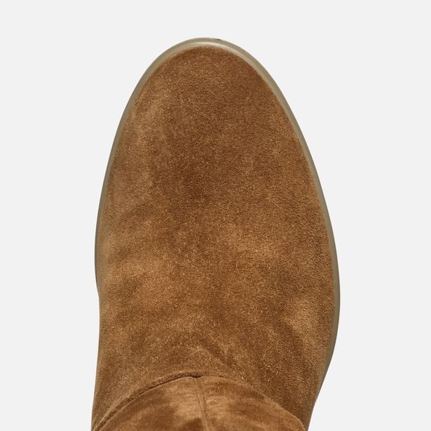 Hnědé dámské kozačky Geox Wedge
