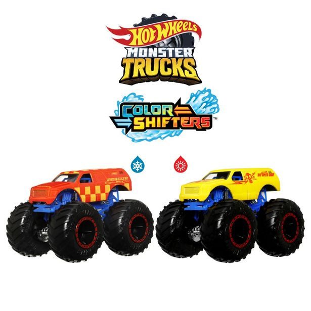 HW MONSTER TRUCKS COLOR SHIFTERS ASST