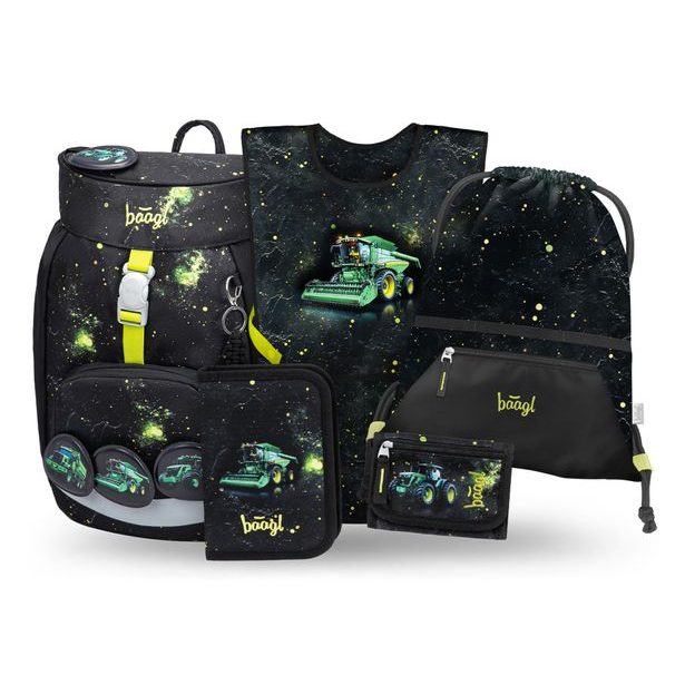 BAAGL SET 5 Airy Traktor: batoh, penál, sáček, zástěra, peněženka GRS