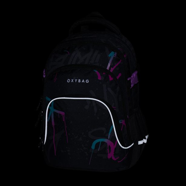 Studentský batoh OXY SCOOLER Graffiti Pink