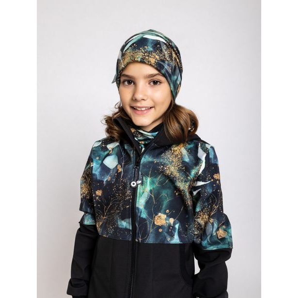 Unuo, Dětská čepice fleecová spadená, Listy a větvičky