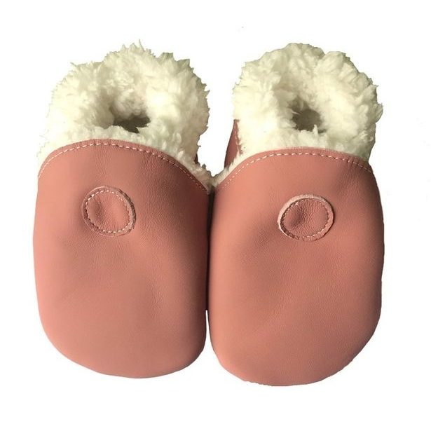 Hopi Hop Barefoot kožené zimní capáčky - růžové