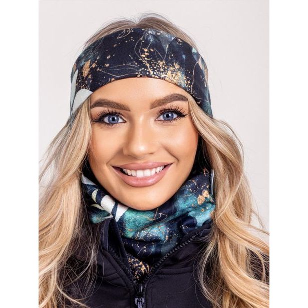 Unuo, Dámská čelenka fleecová Elise, Listy a větvičky