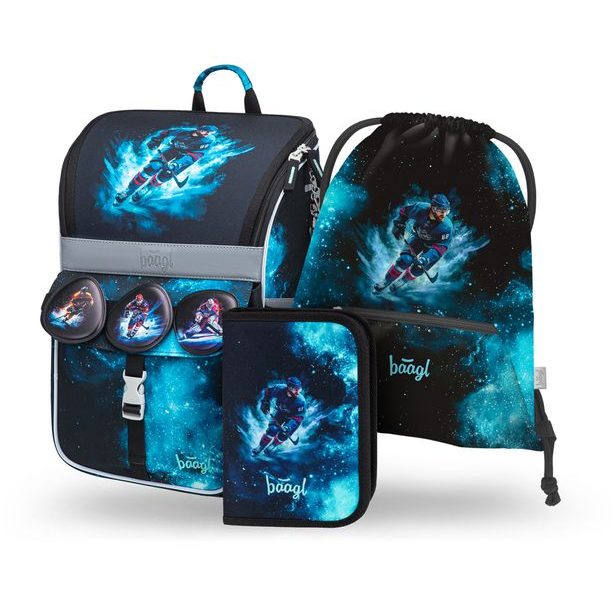 BAAGL SET 3 Zippy Hokej: aktovka, penál, sáček