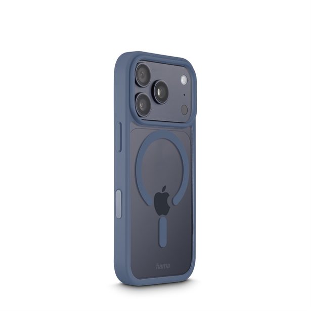 Hama Frame Protect, kryt pro Apple iPhone 17 Pro, magnetický, průhledný/modrý