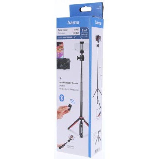 Hama Solid 80 Ball univerzální stativ / selfie tyč, Bluetooth dálková spoušť