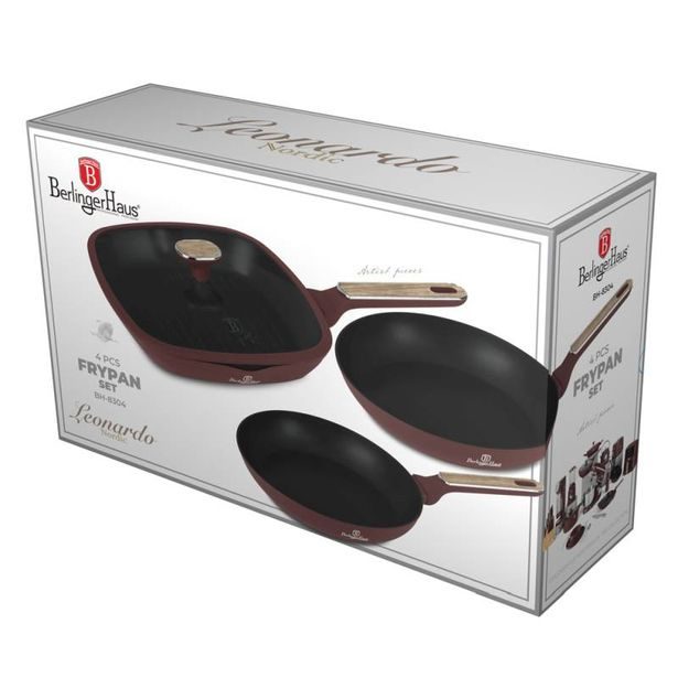 BERLINGERHAUS Sada pánví s titanovým povrchem 4 ks Leonardo Nordic Collection BH-8304