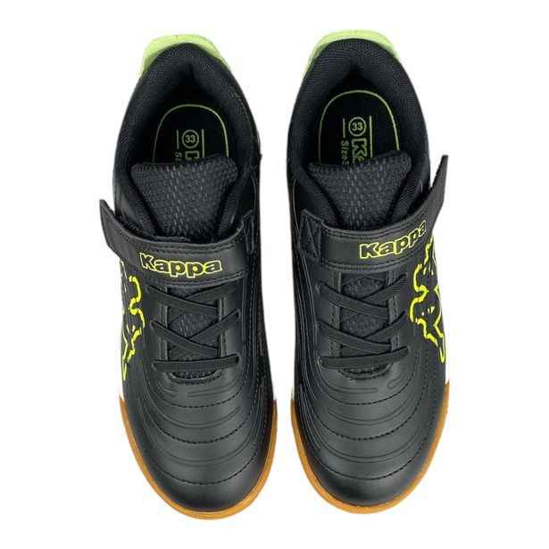 Dětské sálové boty Kappa černé se žlutými doplňky
