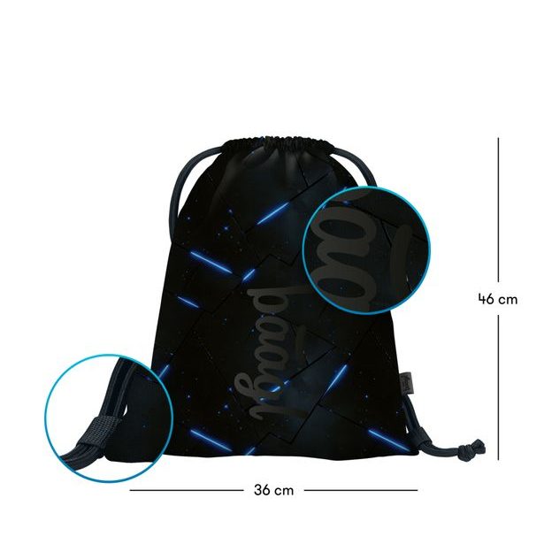 BAAGL SET 3 Cubic Flash: batoh, penál, sáček GRS