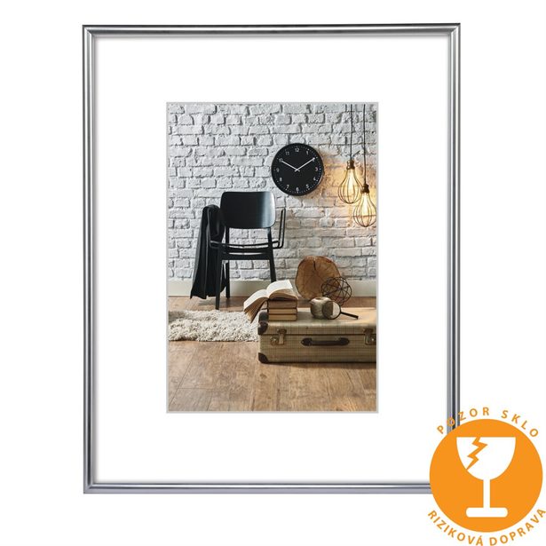 Hama rámeček plastový SEVILLA, stříbrná, 40x60 cm, průhledný plast
