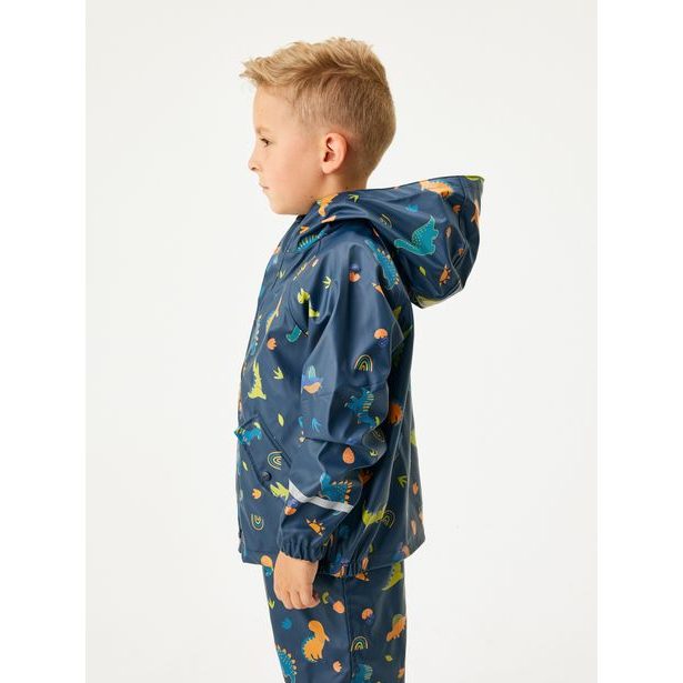 Unuo Dětská nepromokavá bunda bez zateplení, Dinosauři