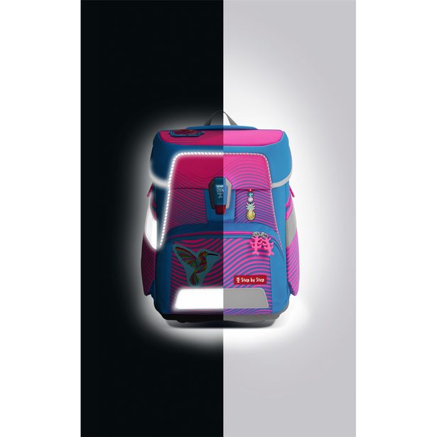 Školní aktovka Step by Step SPACE NEON, Kolibri Kaja - 5 dílný set, AGR certifikát