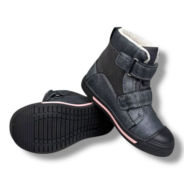 Dětská kožená zimní obuv s membránou, Ponte 20 - Černé