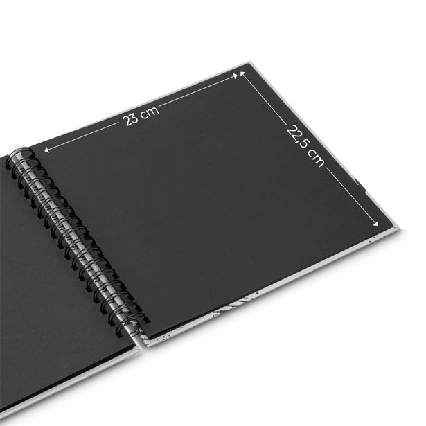 Hama album klasické spirálové FINE ART 28x24 cm, 50 stran, terra, černé listy