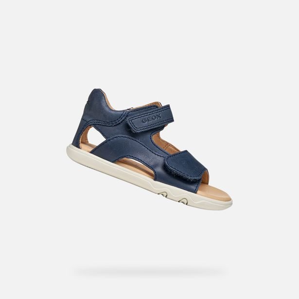 Tmavě modré chlapecké barefoot sandály Geox Sandal Steppieup