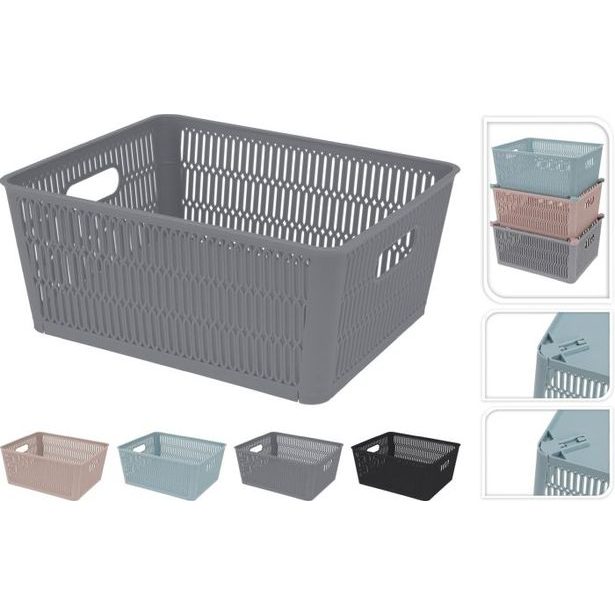 košík x x cm, stoh., mix barev, plast
