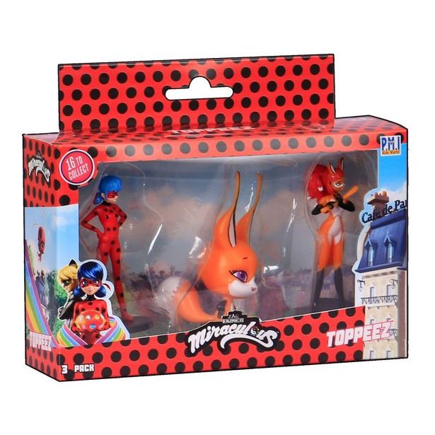 Miraculous: Beruška a černý kocour- razítka 3 ks figurka Ast.