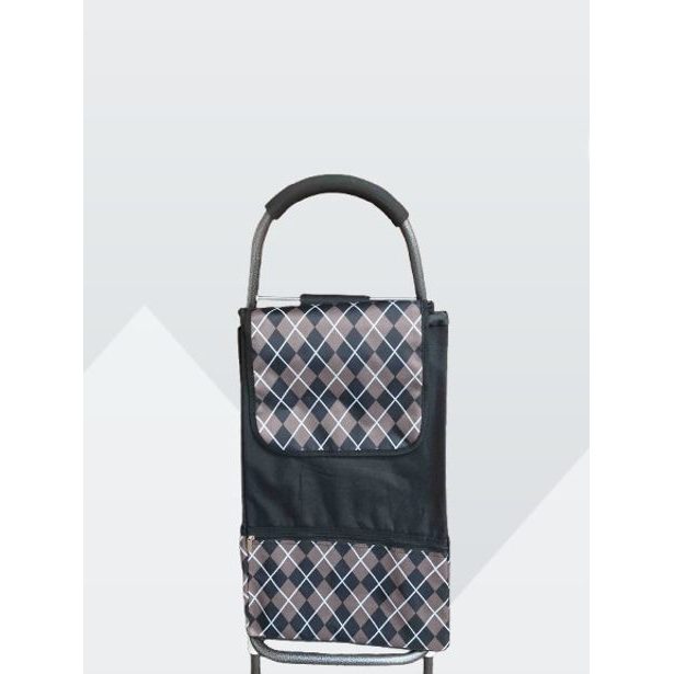 taška s kol., KOSOČTVERCE, (24kg), před.kapsa-zip, textil