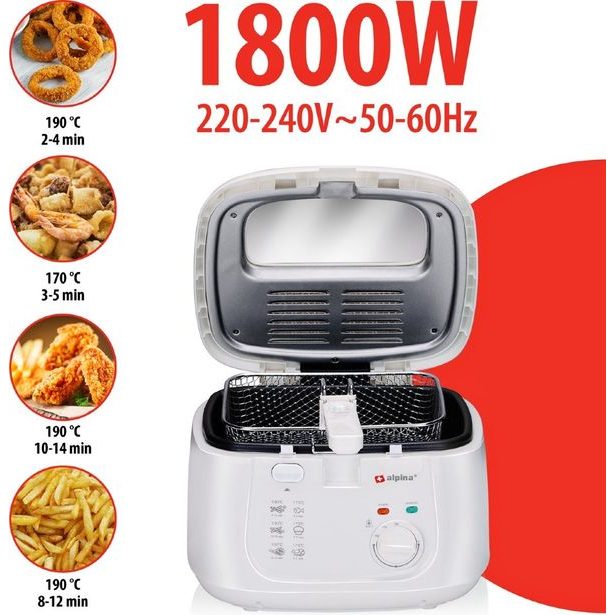 ALPINA Fritéza 2,5 l 1800W ED-224521