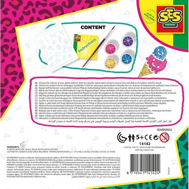 Módní tetování s třpytkami