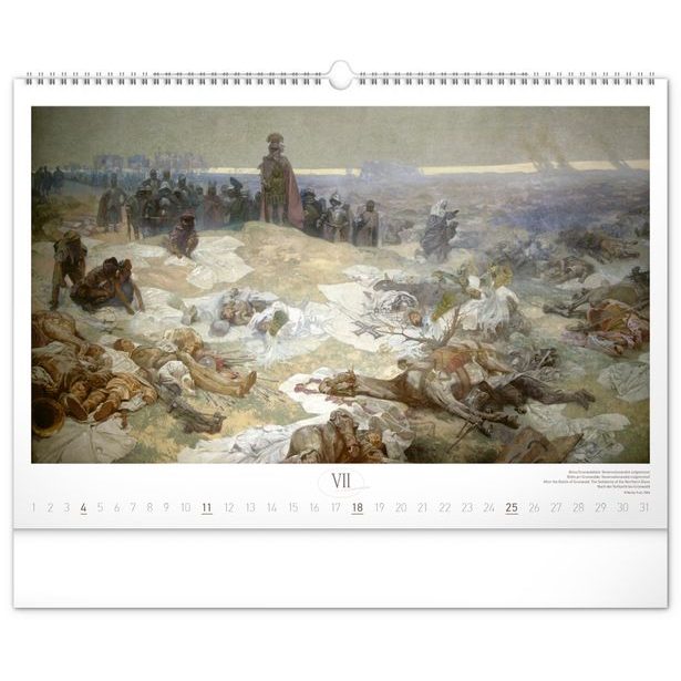 NOTIQUE Nástěnný kalendář Slovanská epopej – Alfons Mucha 2027, 48 x 33 cm