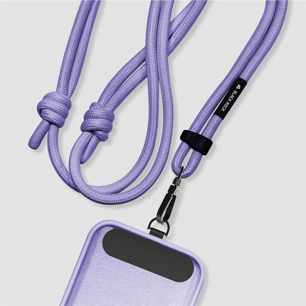 Black Rock Universal Lanyard, šňůrka na mobil, s karabinkou, 30-60 cm, fialová