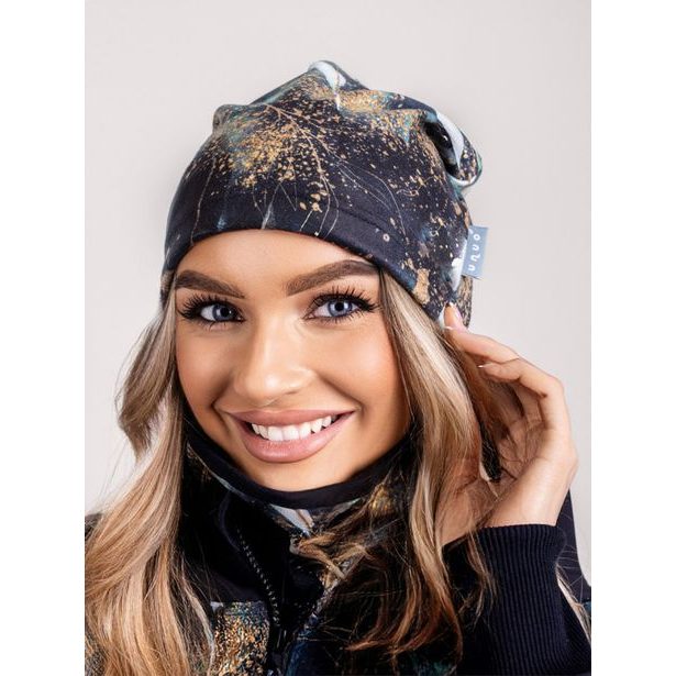 Unuo, Dámská čepice fleecová spadená, Listy a větvičky